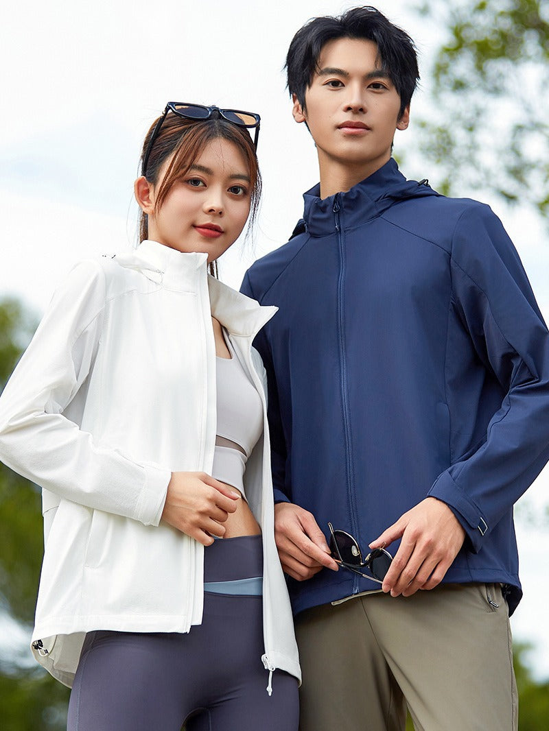 Unisex UPF 50+ UV Protection Hoodie Jacket for Summer Outdoor Sports
