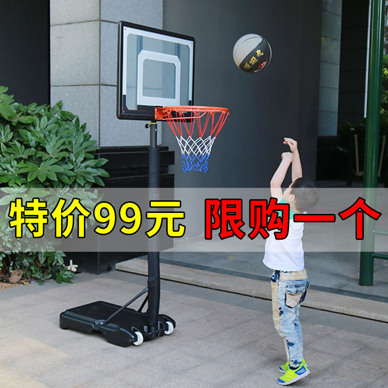 Portable Height-Adjustable Kids Basketball Hoop for Indoor Outdoor Play