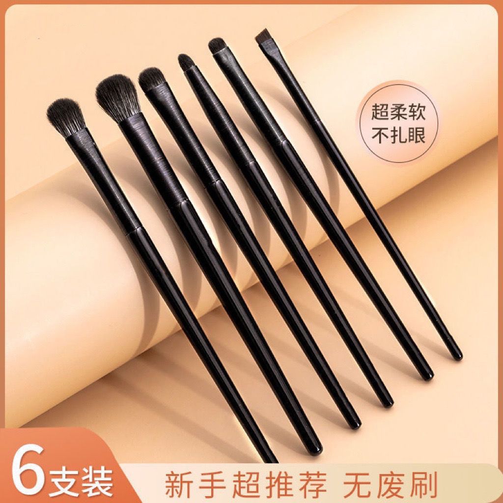 Soft Bristle Eyeshadow Brush Set for Blending, Eyeliner, and Detail Eye Makeup with Travel Case