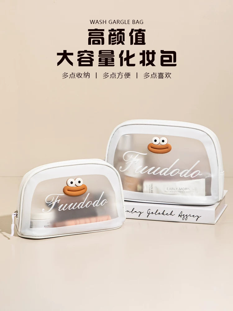 Transparent Cosmetic Bag Waterproof Large Capacity Portable Travel Makeup Organizer