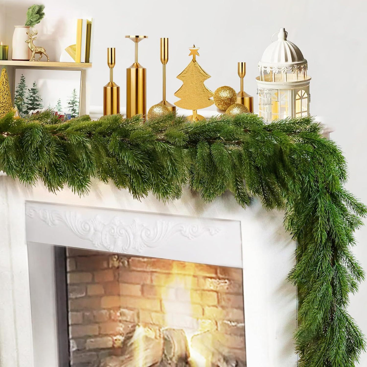 Artificial Christmas Pine Needle Garland for Holiday Decoration