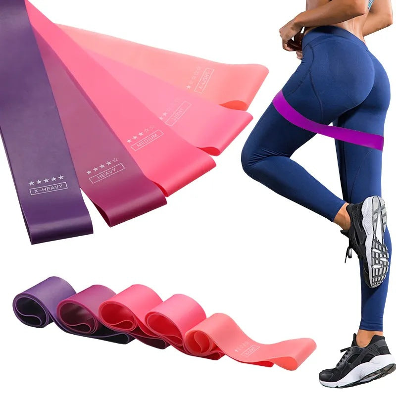 Resistance Bands Set for Fitness, Yoga, Strength Training, Stretching, Glute and Arm Workouts