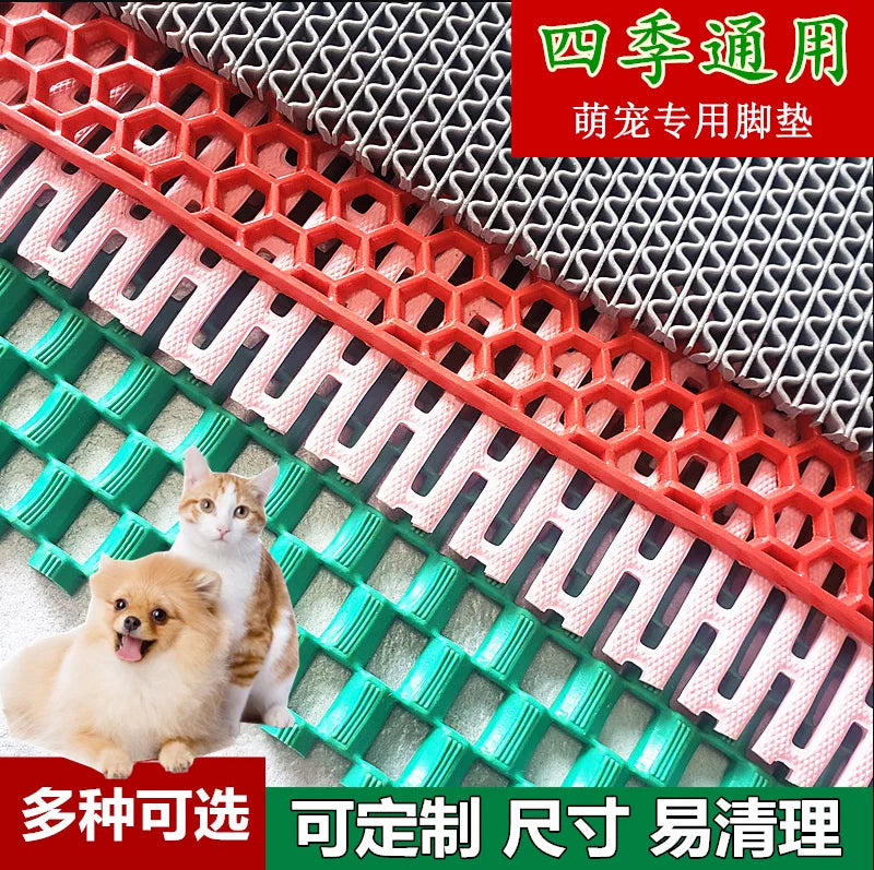Pet Cage Mat Breathable Leak-Proof Easy-Cut Anti-Mold Non-Slip Floor Mat for Dogs and Cats