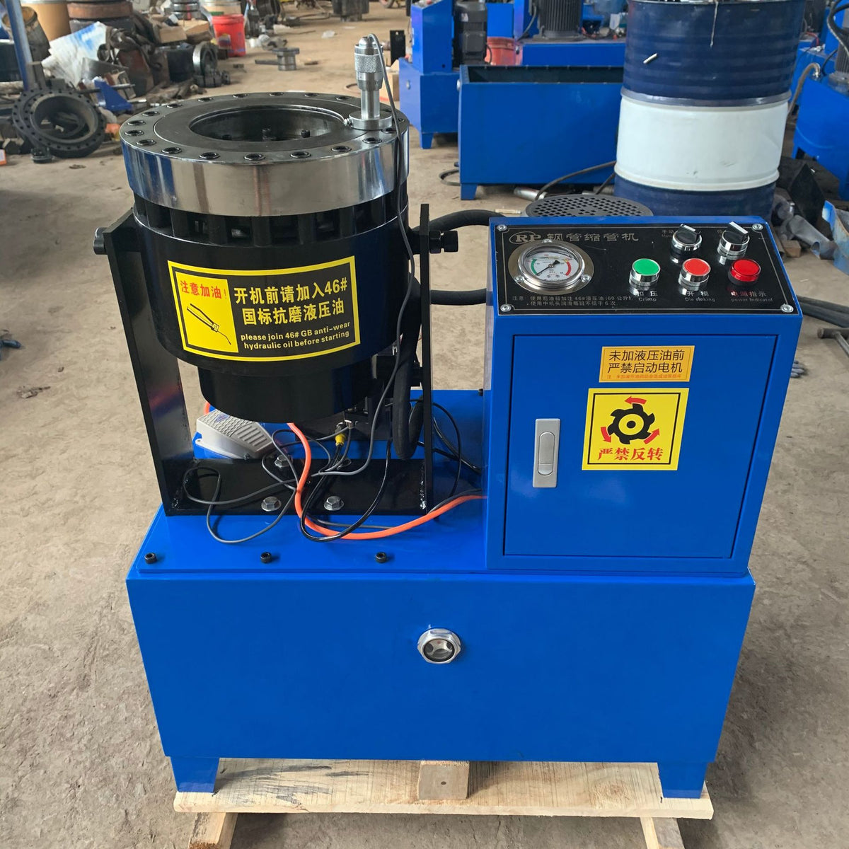 Hydraulic Steel Pipe Shrinking Machine Scaffolding Crimping Machine Tube Reducer Hose Connector Metal Pipe Bending Machine