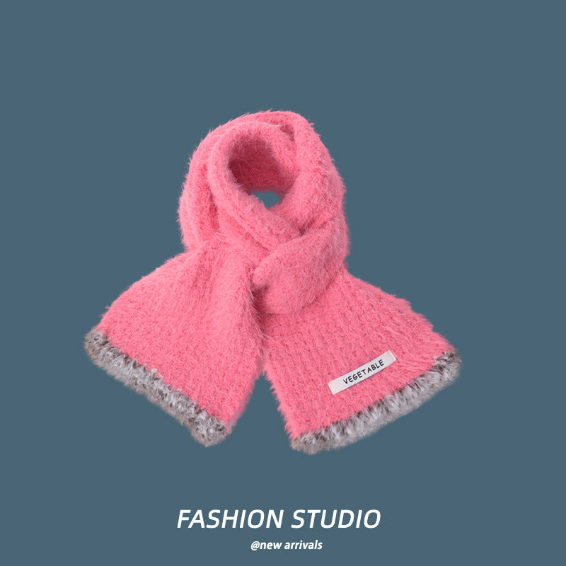 Korean Style Knitted Scarf for Winter - Fashionable, Breathable, Warm Neck Warmer