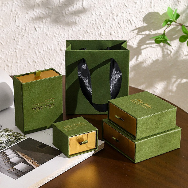 Jewelry Storage Box with Lid or Drawer for Necklaces, Earrings, Bracelets, and Rings