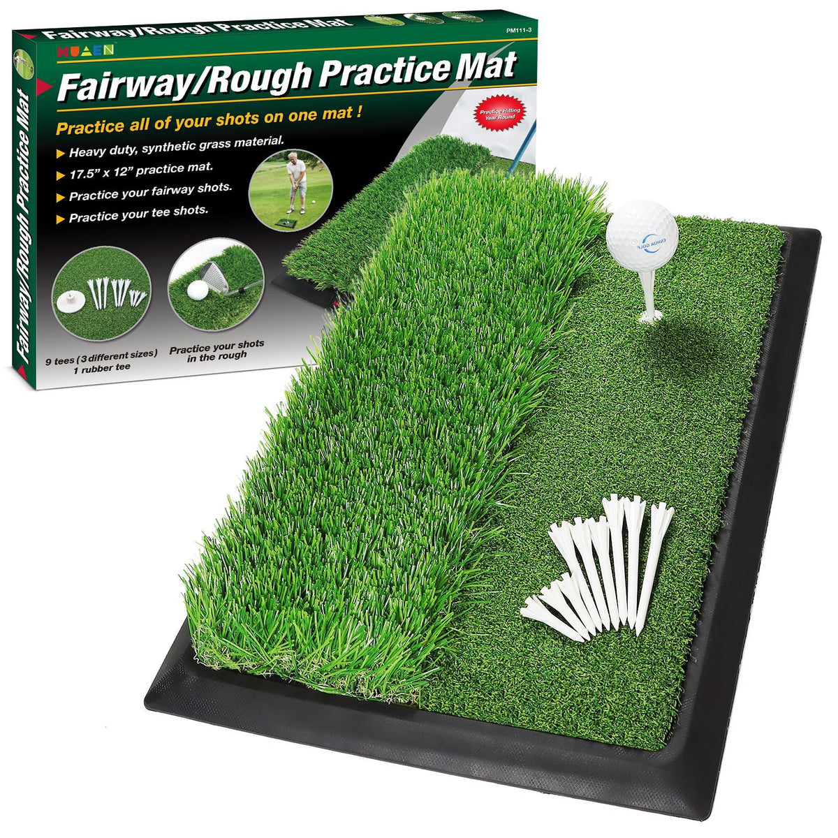 Golf Hitting Mat Swing Practice Aid