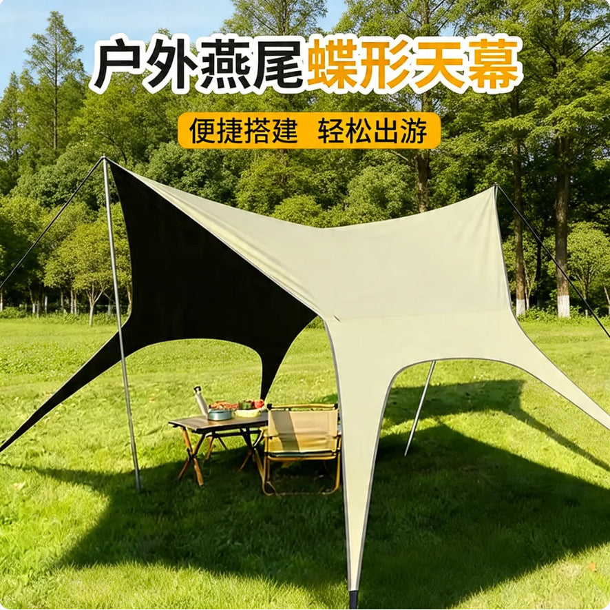 Outdoor Waterproof Sunshade Tarp for Camping and Rain Protection