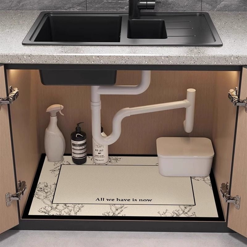 Diatomaceous Earth Absorbent Mat for Kitchen Sink Cabinet Drawer, Non-slip Moisture-proof Liner