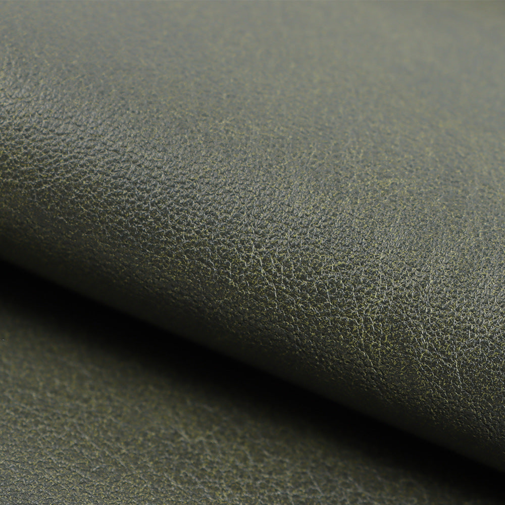 Retro Two-Tone PU Leather Fabric for Apparel Jackets and Coats
