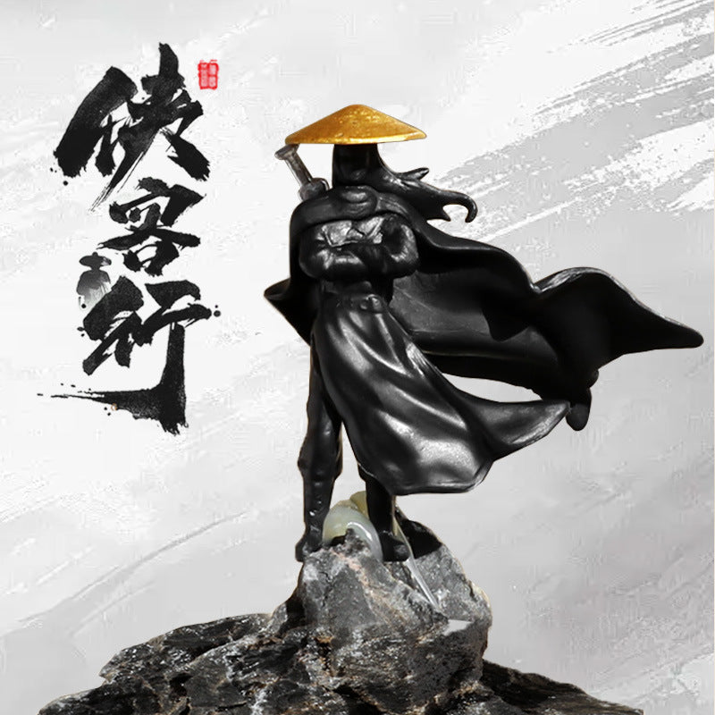 Miniature Ancient Chinese Wuxia Character Figurines for Micro Landscape Decor
