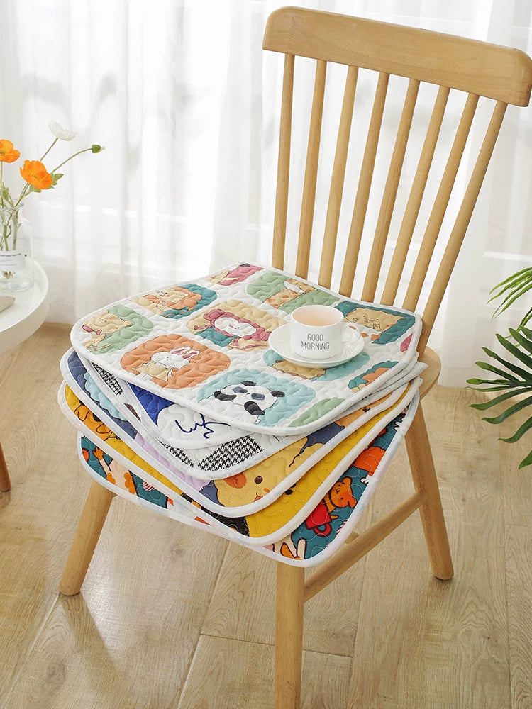 Breathable Office Chair Cushion for All Seasons, Square/U-Shaped Seat Pad with Ties for Dining Chairs and Stools