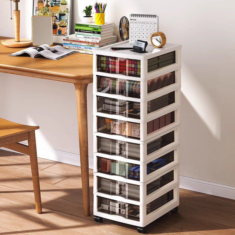 Slim Rolling Storage Cart with Drawers for Home and Office