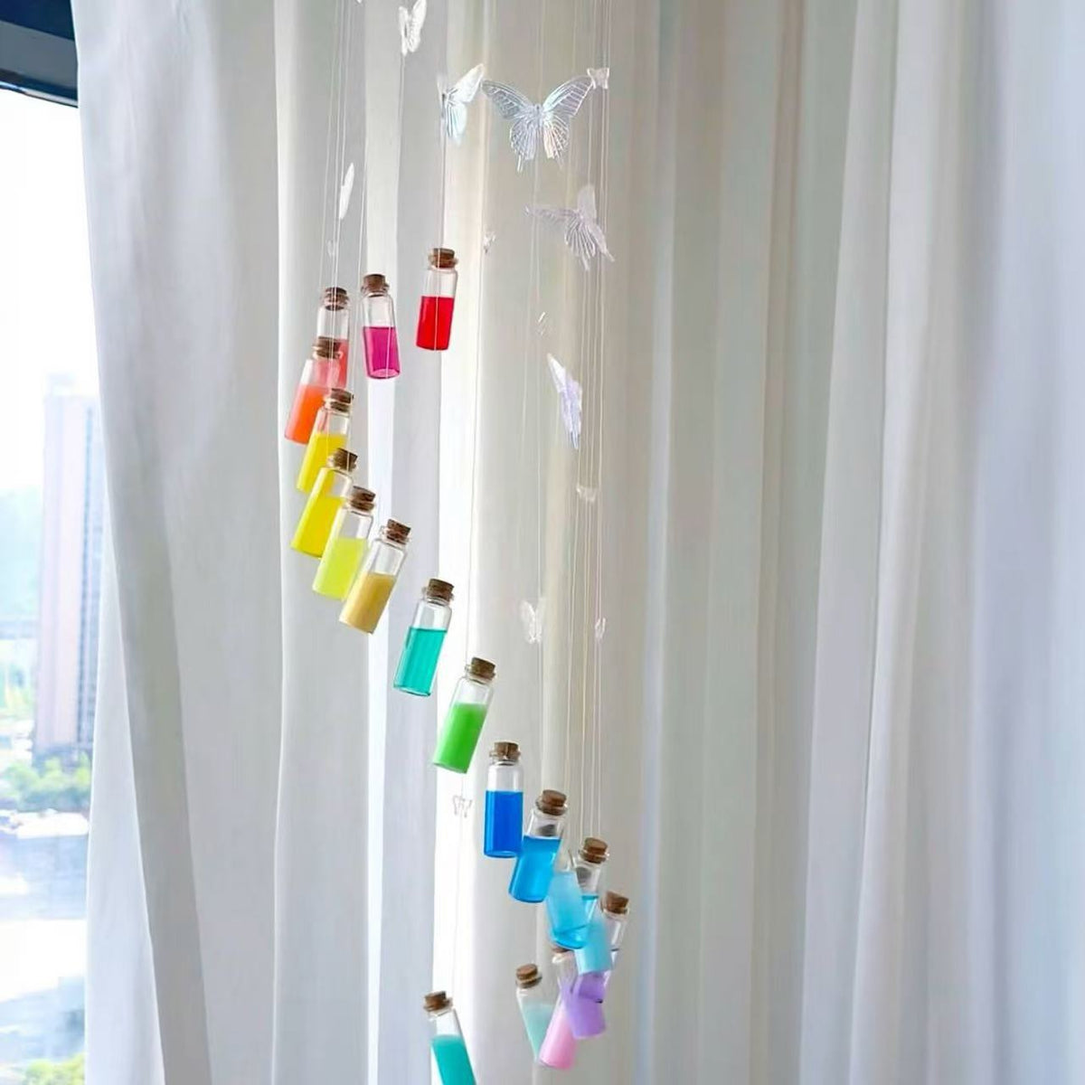 DIY Rainbow Bottle Wind Chime Kit for Gifting