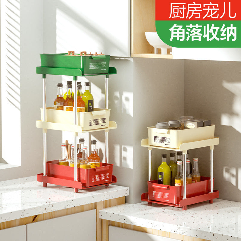 Desktop Storage Organizer with Multi-layer Drawers for Office and Kitchen