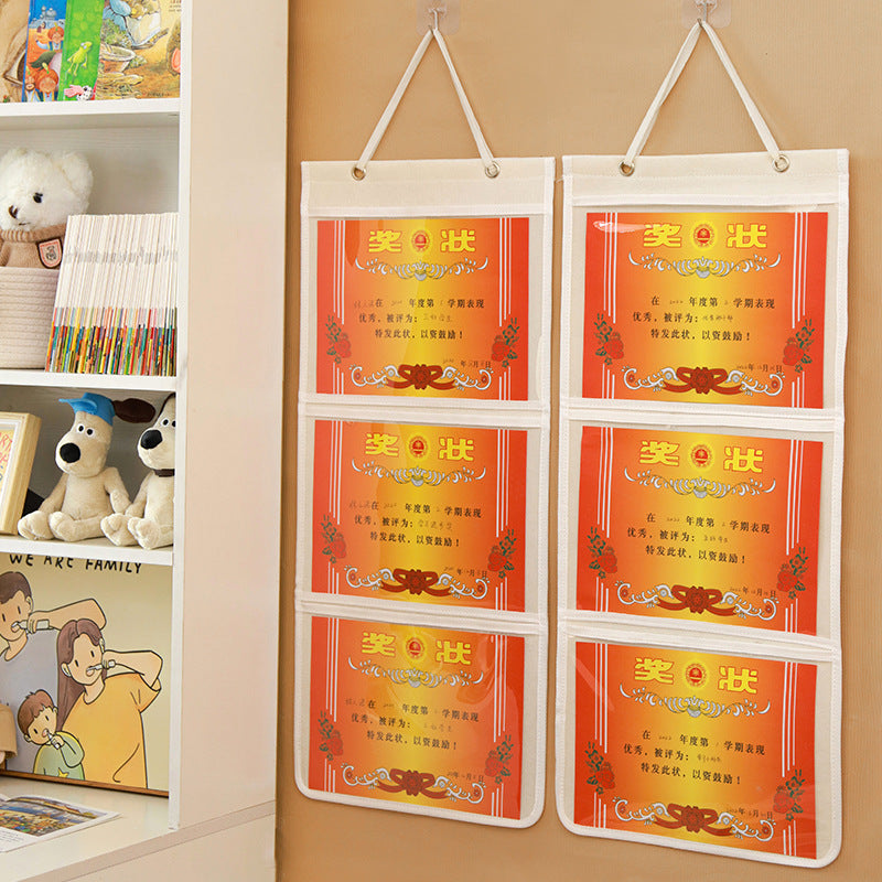 Award Certificate Display Book, Wall Mountable Album Folder for Girls & Boys, Honor Certificate Organizer
