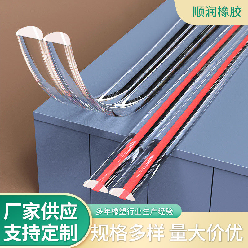 Clear Silicone Edge and Corner Protector Strip for Child Safety, Anti-Collision Furniture Guard