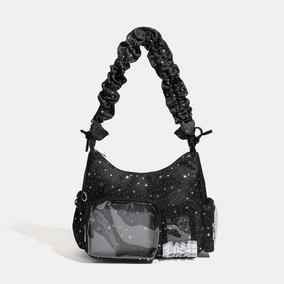 Japanese Style Lace Ita Bag for Girls, Small Capacity Shoulder Crossbody Anime Merch Bag