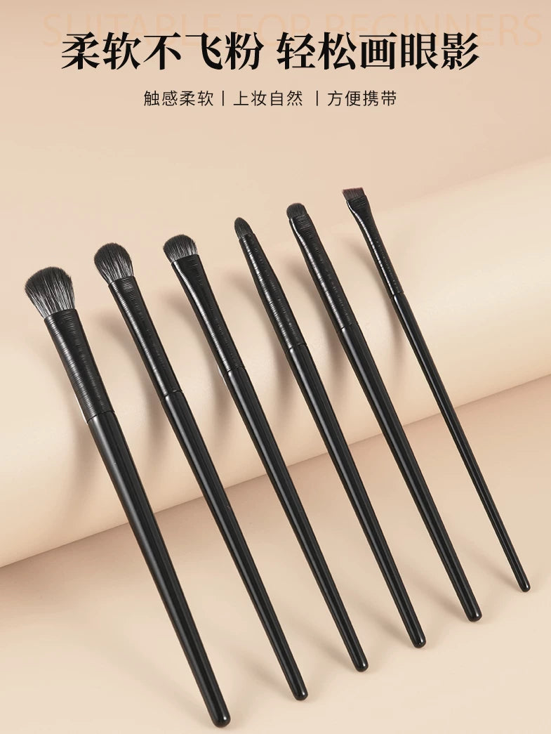 Soft Synthetic Fiber Eyeshadow Brush Set for Blending, Eyeliner, and Detail Work