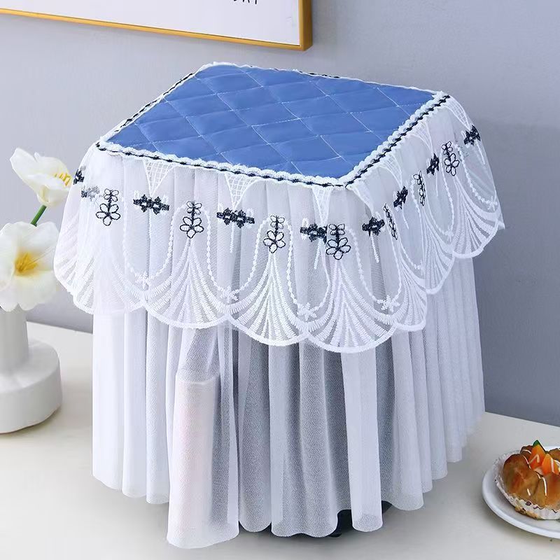Air Fryer Dust Cover with Lace Embroidery - Kitchen Appliance Protector