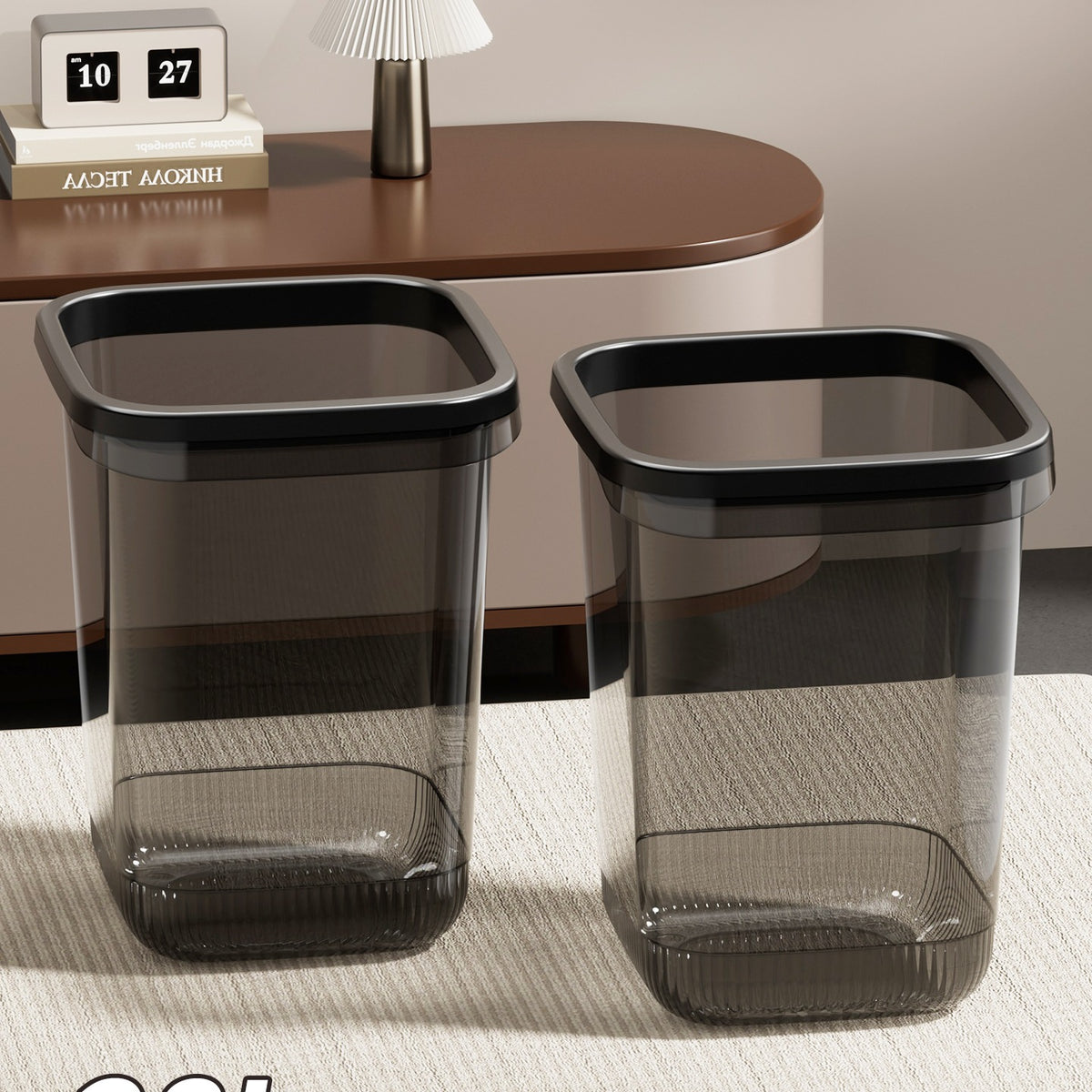 2025 New Large Capacity Open-Top Trash Can for Home Office Kitchen Bedroom