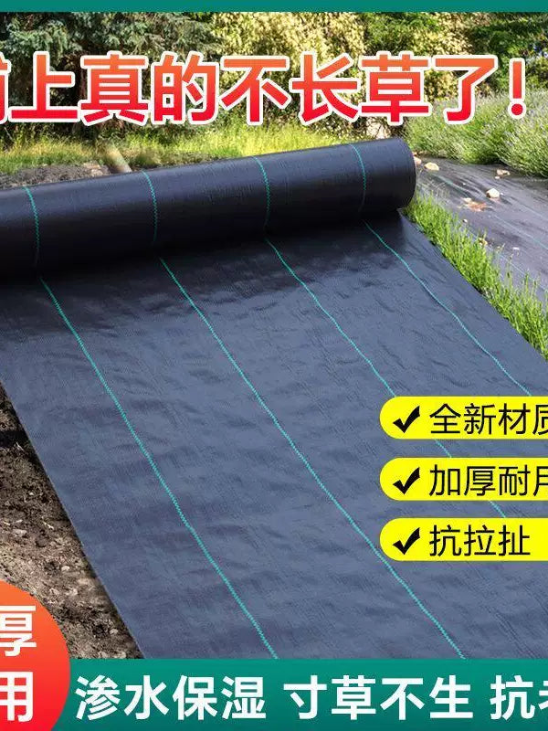 Heavy-Duty Weed Barrier Fabric for Orchards and Gardens, Permeable and Moisture-Retaining Ground Cover