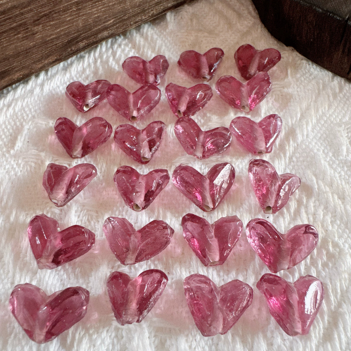 Imported Glass Tourmaline Powder Transparent Heart Water Drop Faceted Beads for DIY Necklace Bracelet Making