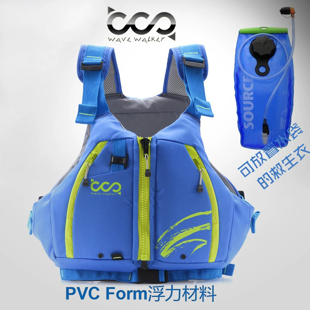 Wavewalker Professional High Buoyancy Life Vest for Kayaking SUP Sailing Fishing with Hydration Pack Compatibility