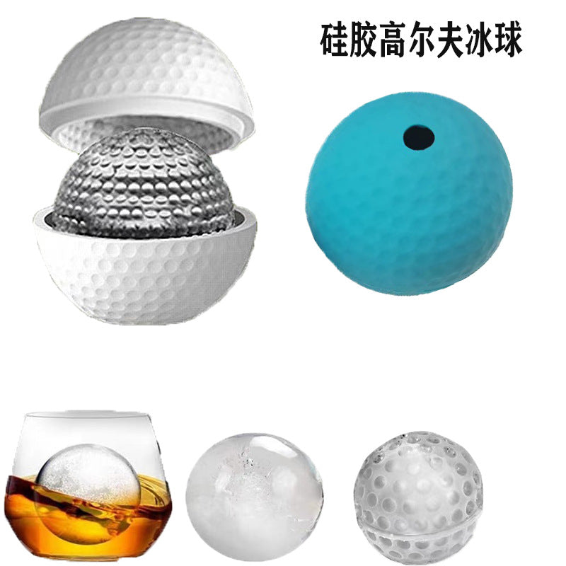 Silicone Golf Ball Ice Cube Mold for Whiskey Cocktails, Round Single Cavity Sphere Maker for Cake Jelly Chocolate Soap
