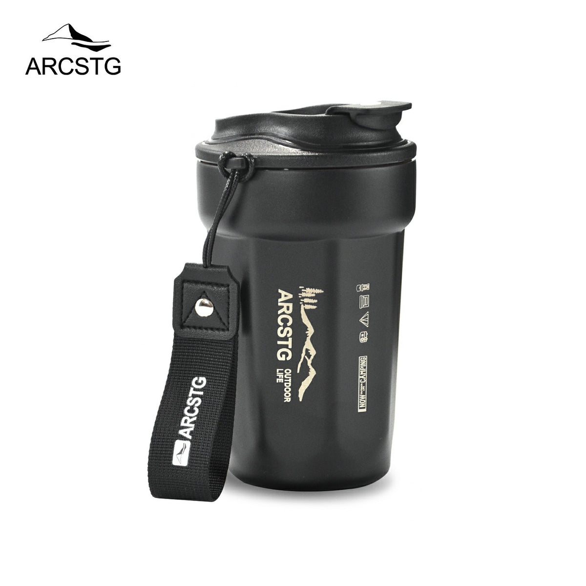 Outdoor 316 Stainless Steel Insulated Coffee Mug with Lid, Portable Car Travel Tumbler, Large Capacity Camping Water Bottle