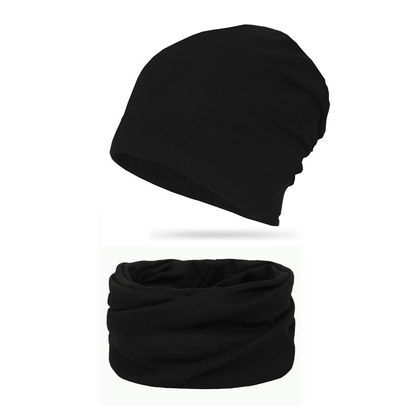 Unisex Fleece Neck Warmer and Beanie Set for Winter, Windproof and Thickened