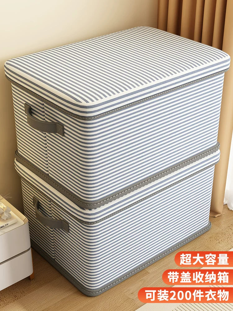Foldable Fabric Storage Box for Clothes, Large Capacity Wardrobe Organizer Bin