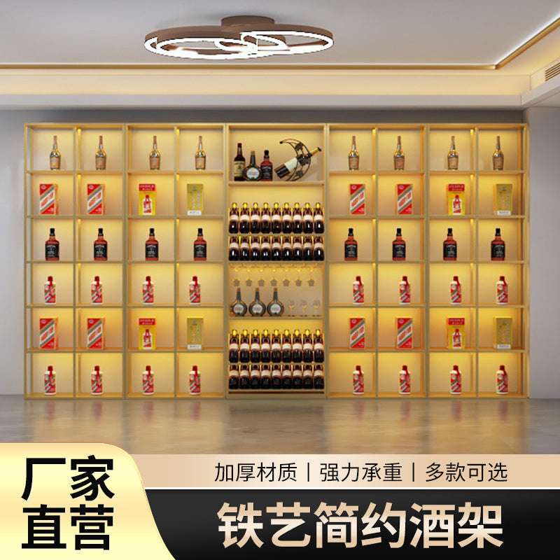 Nordic Freestanding Wine Rack Display Cabinet for Commercial and Home Use