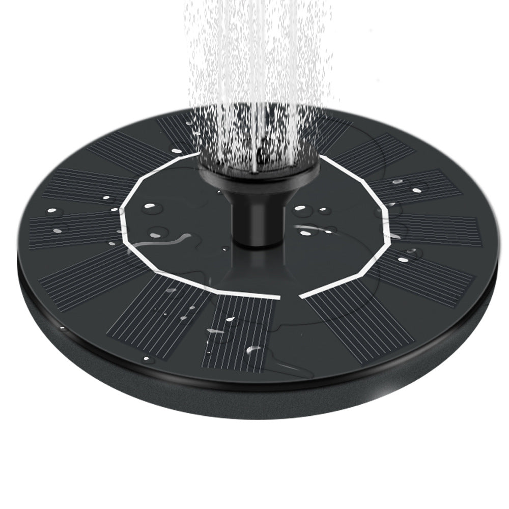 Solar Powered Floating Fountain Pump for Bird Bath Pond Garden Decor with LED Light
