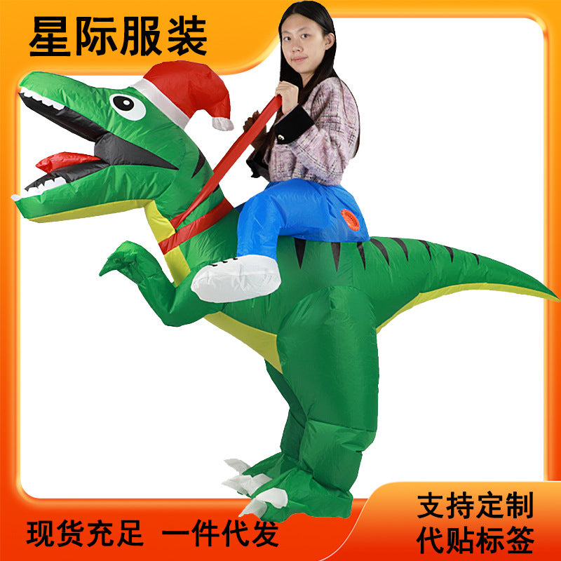 Inflatable Dinosaur Rider Costume for Halloween & Christmas Parties