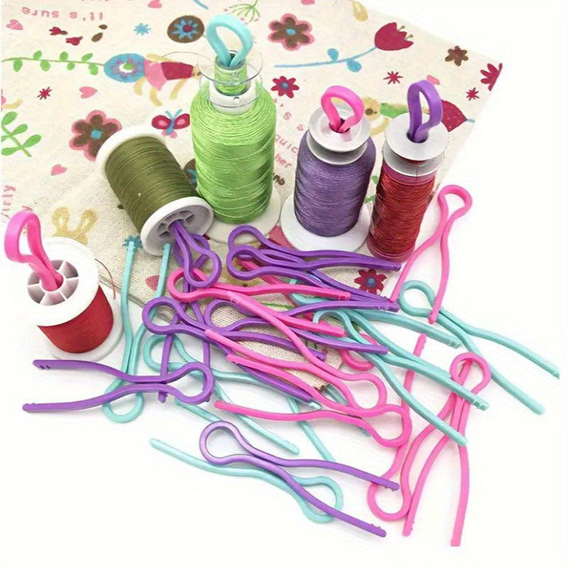 Bobbin Thread Clips Sewing Thread Anti-loosening Colored Plastic Bobbin Holders Bobbin Fixators