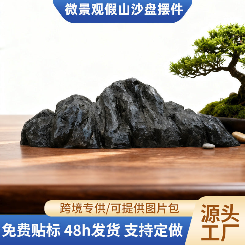 Zen Garden Miniature Landscape Rockery Ornament for Micro Landscape DIY Decor