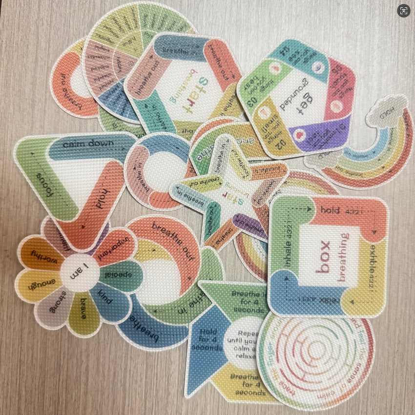 Sensory Decompression Stickers for Anxiety Relief - Textured Calming Patches