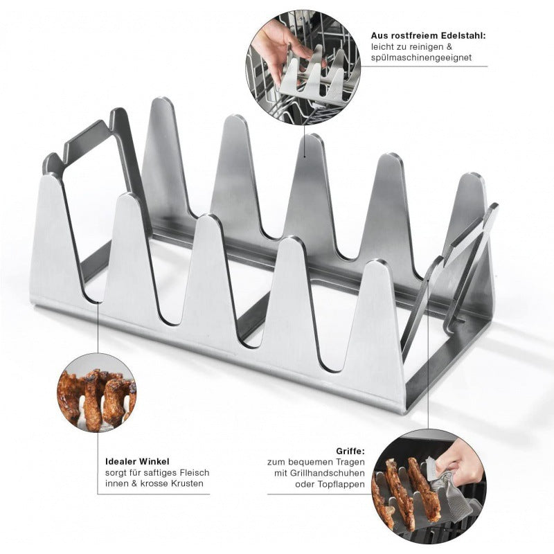 Portable Stainless Steel BBQ Rescher Grill for Outdoor Garden Gatherings - Multi-functional Inlaid Design