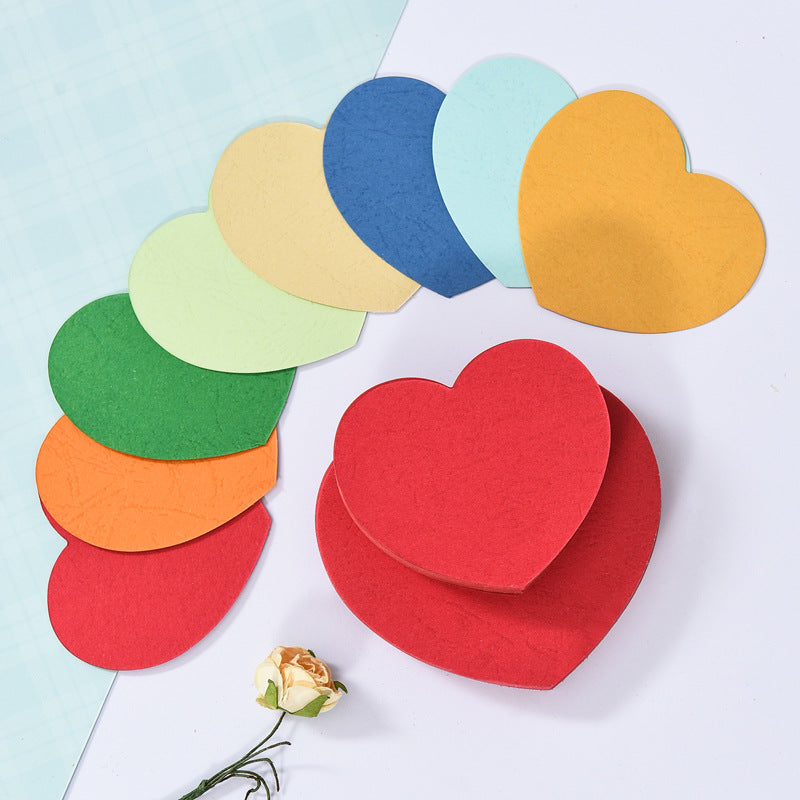 Heart-shaped Mini Message Cards for DIY Crafts and Greetings