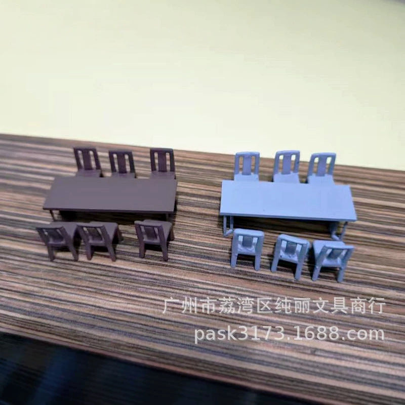 Miniature Chinese Style Furniture Model DIY Kit for Dollhouse Decor