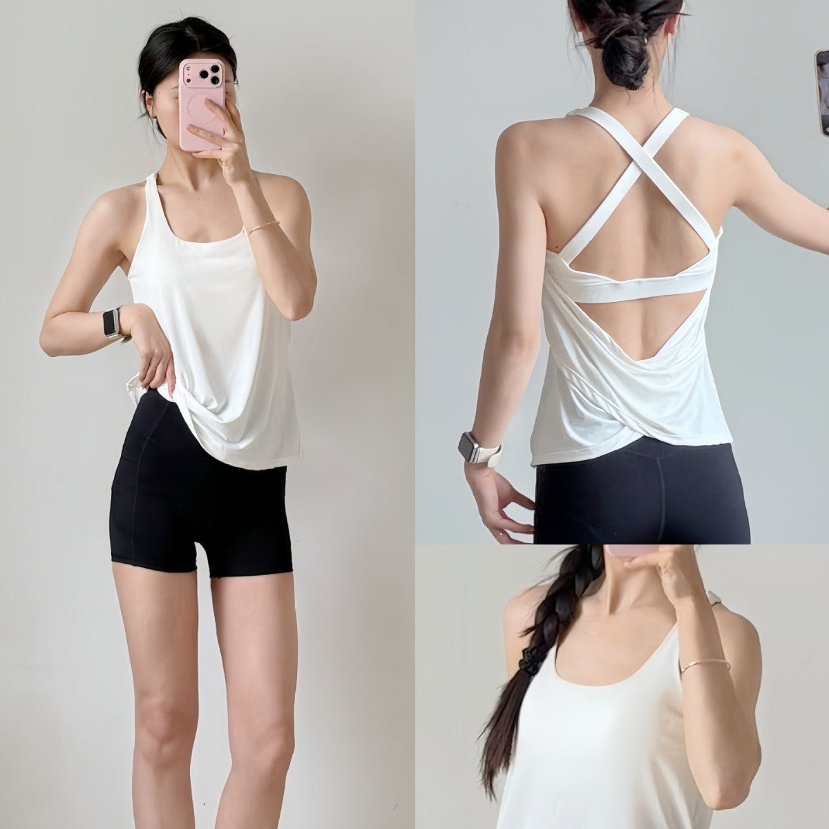Women's Padded Sports Bra Tank Top for Yoga and Running