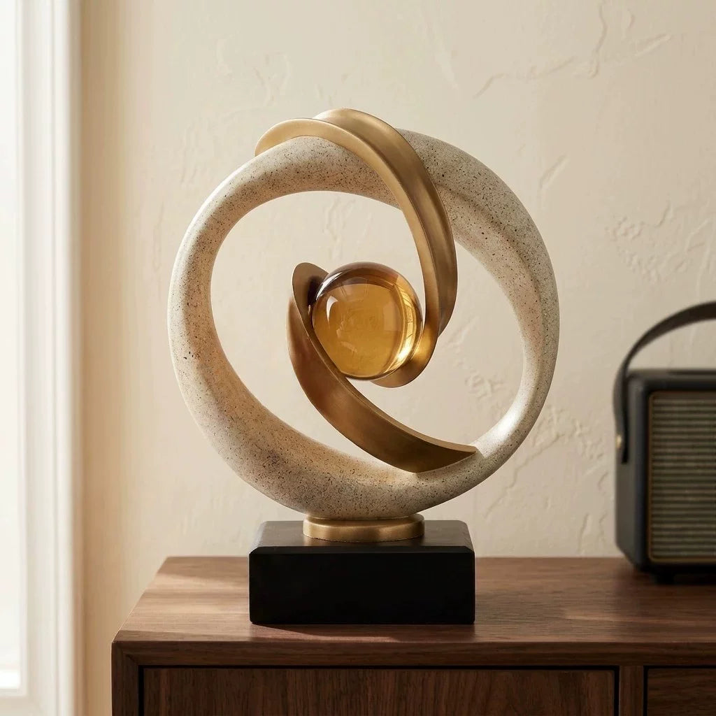 Italian Minimalist Rolling Fortune Ornament for Living Room TV Cabinet Decor