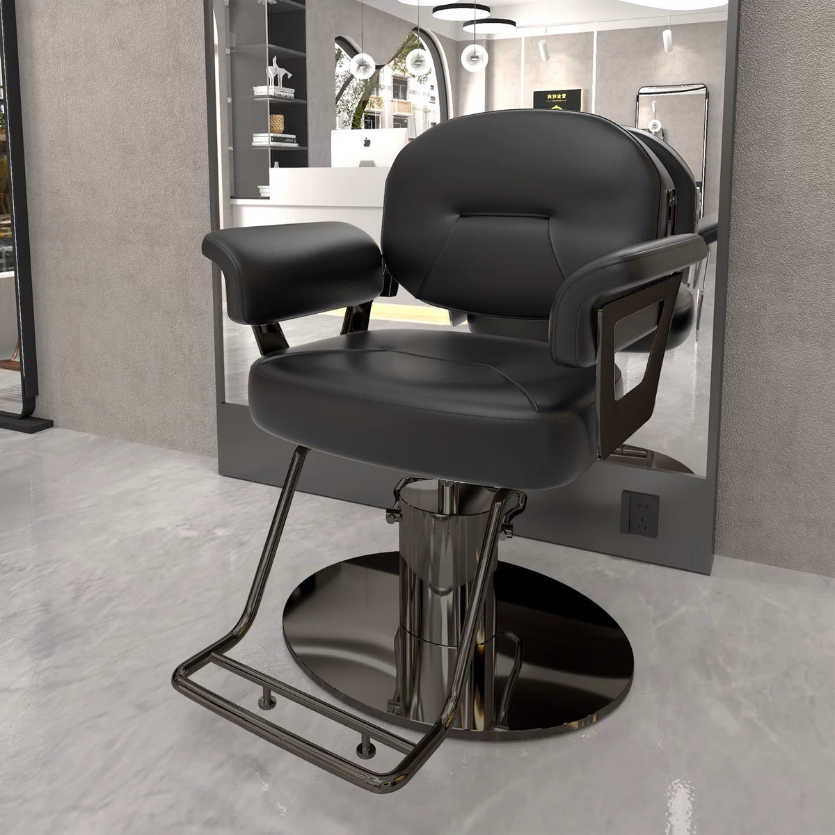 2026 Modern Hydraulic Reclining Barber Chair for Salon Hair Styling and Cutting