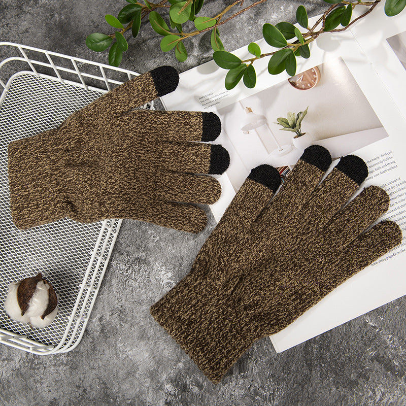 Men's Winter Warm Touchscreen Gloves for Outdoor Cycling and Driving