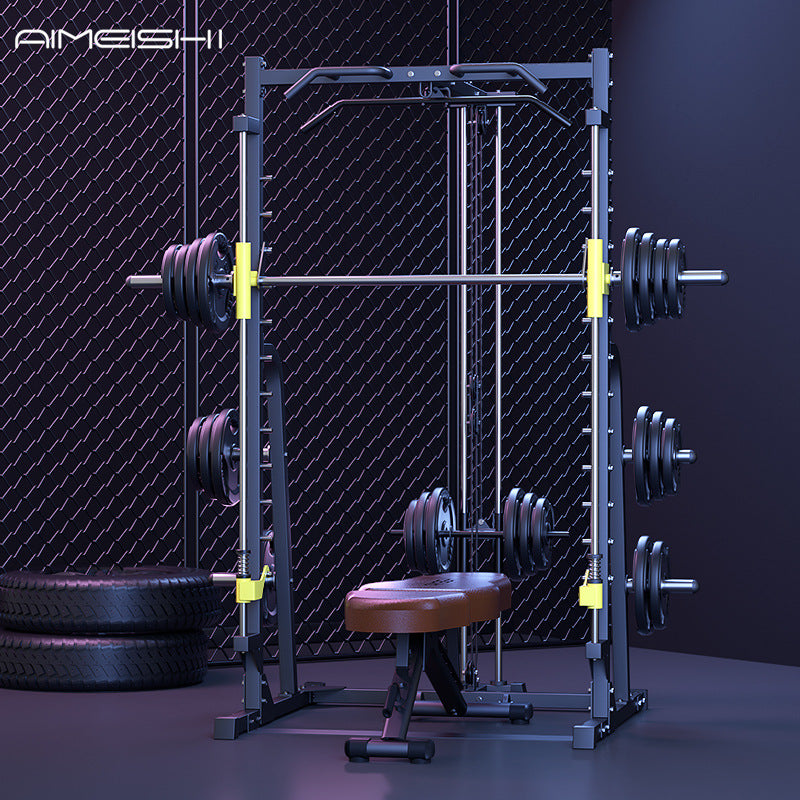 Home Gym Smith Machine with Squat Rack and Weight Bench for Strength Training