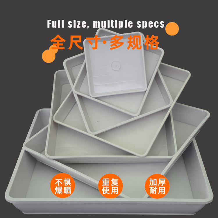 Square Plant Pot Saucer Drip Tray for Indoor Outdoor Plants, Waterproof Plastic Base for Small to Large Planters