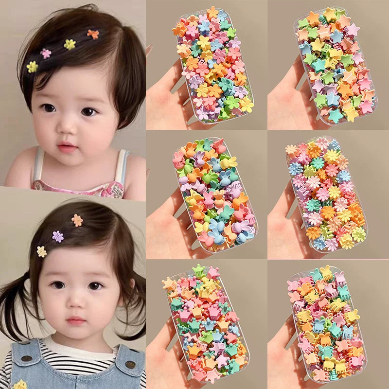 Baby Girl Hair Clips Set - Non-Slip Hairpins for Toddlers & Kids, Cute Cartoon Designs, Assorted Colors