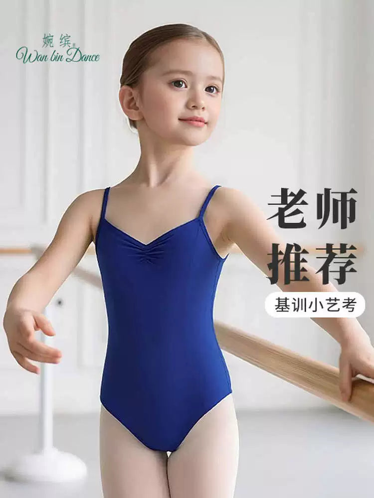 Girls' Ballet Leotard Set with Shorts for Dance Practice & Gymnastics