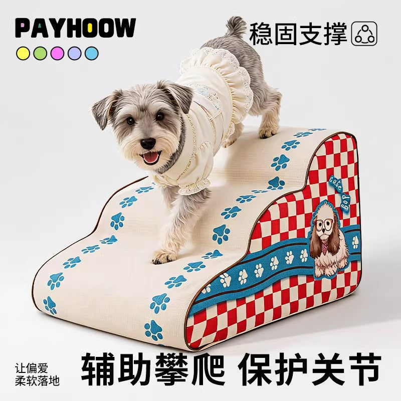 Pet Stairs Ramp for Small Dogs, Washable Dog Steps for Bed and Sofa